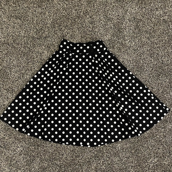 Belle Poque Women Plaid Skirt Vintage High Waist Pleated Skirt with Pockets - Picture 2 of 2